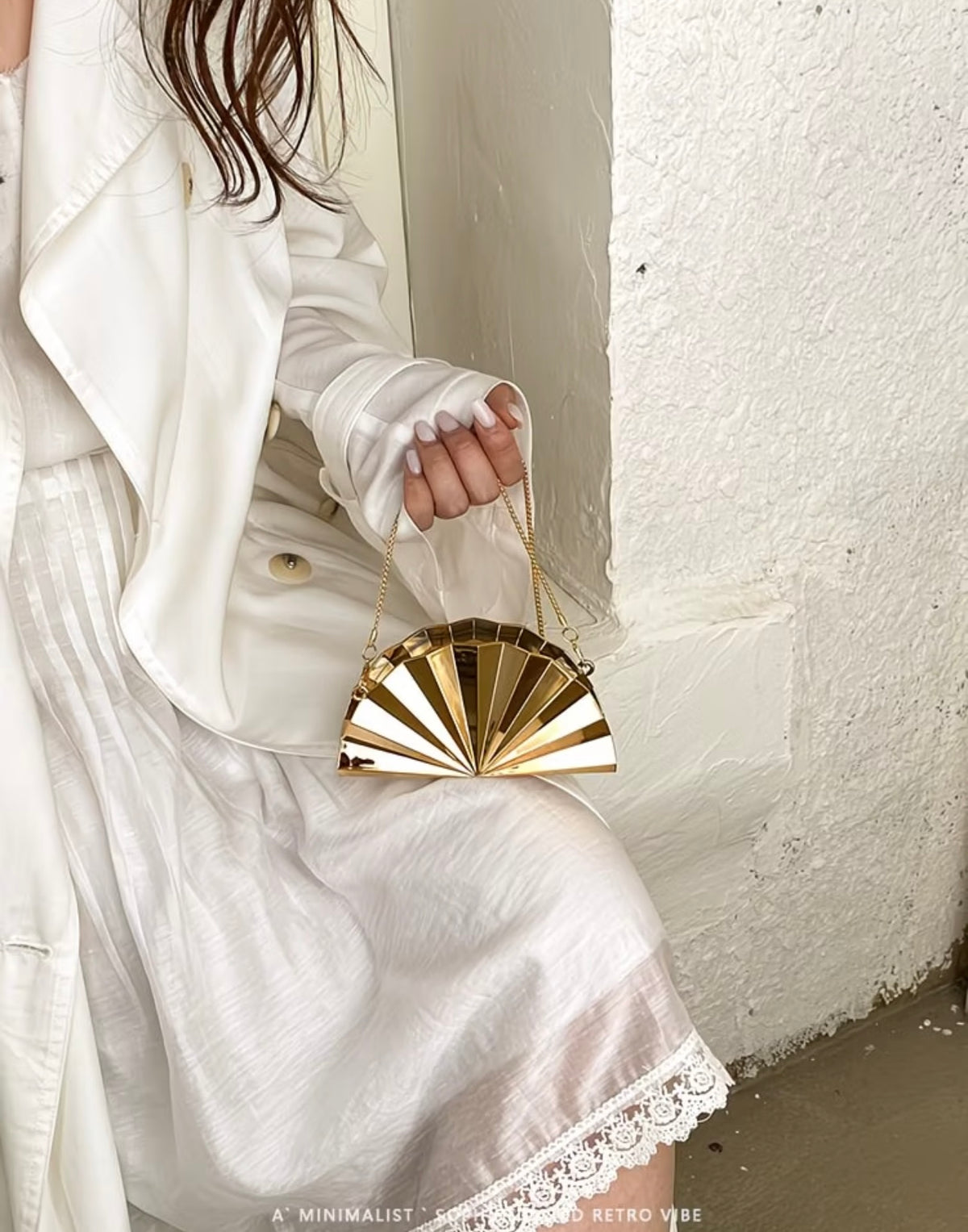 New European Cross-border Style Unique Fan-shaped Clutch for women
