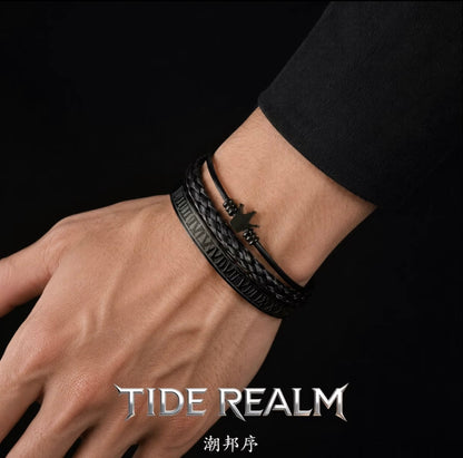 ChaoBang Black Knight Crown Stackable , trendy Adjustable Personalized Bracelet