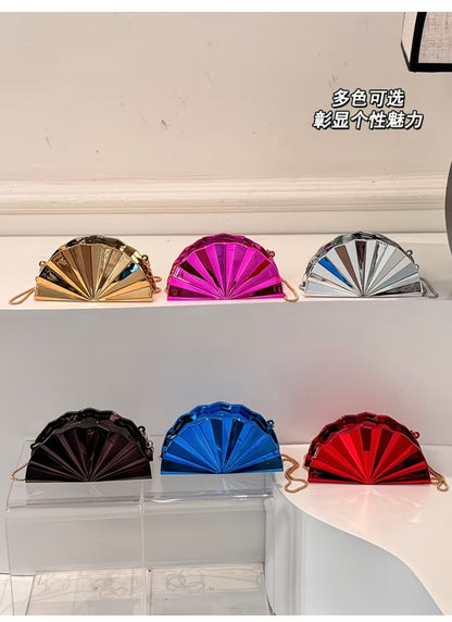 New European Cross-border Style Unique Fan-shaped Clutch for women