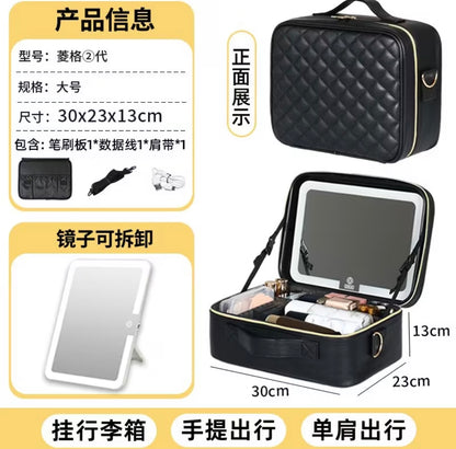 Premium TOBOX Ankola Makeup Bag with LED Mirror