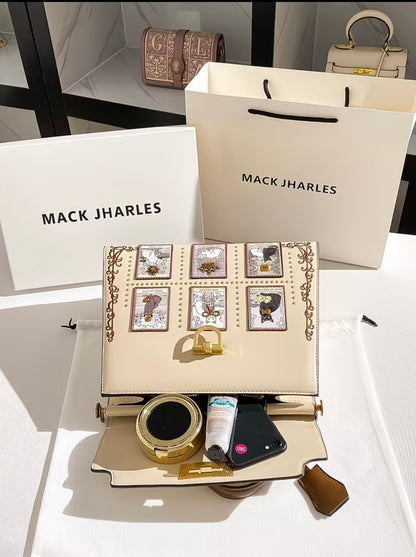 MACK JHARLES Stylish Fashionable Commuter Kelly Bag for Women 2026 New Embroidered Large Capacity
Handbag