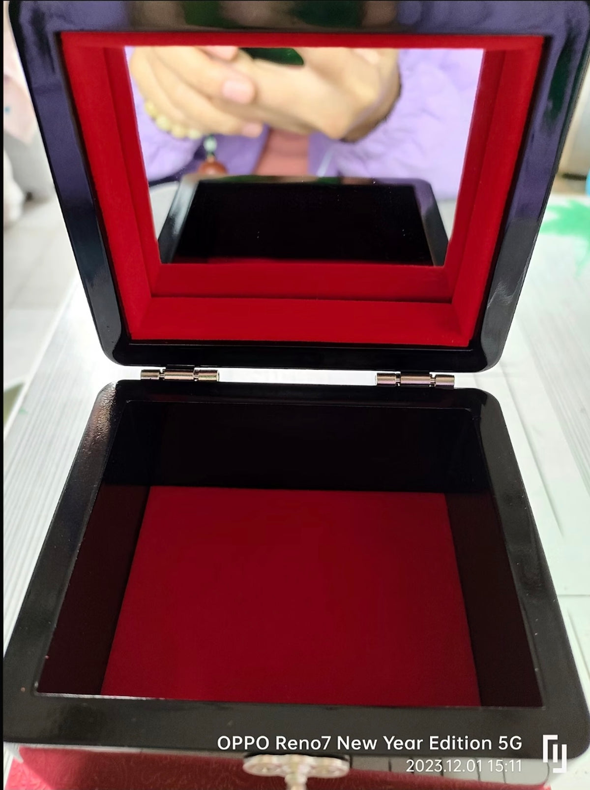 Inlaid Abalone Shell Gift Box, Polished Lacquer Diamond Ring Packaging Box
