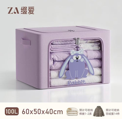 Clothing Storage Box, Large Capacity Foldable Fabric Organizer