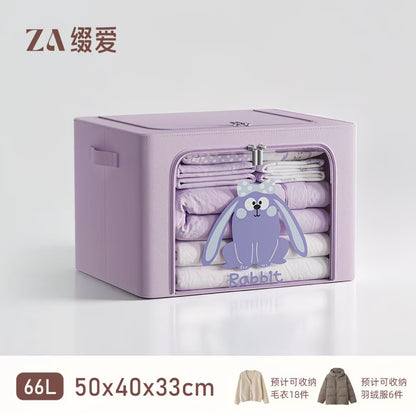 Clothing Storage Box, Large Capacity Foldable Fabric Organizer
