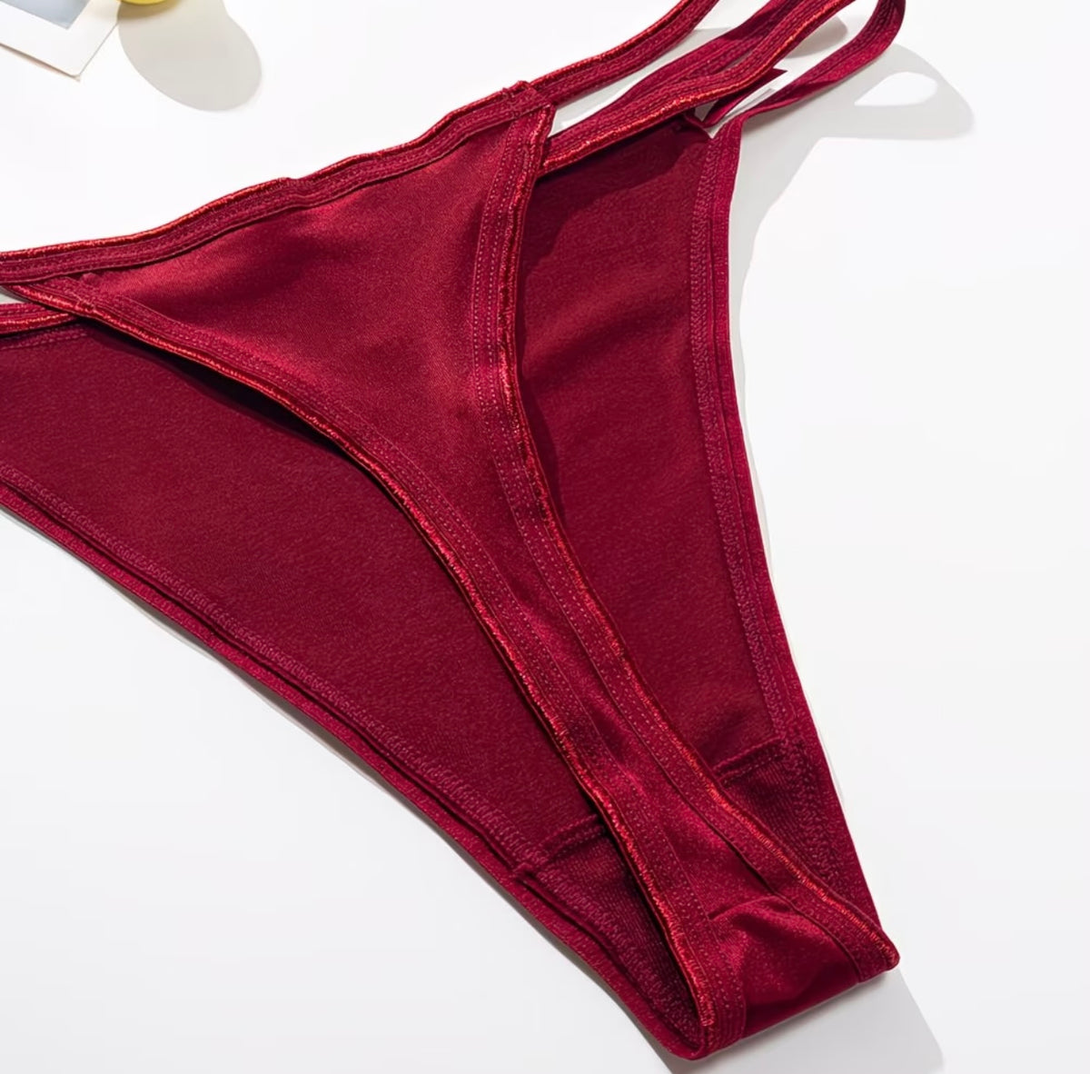 Silky-smooth, comfortable to wear ~ Satin lace sexy low-waist panties for women summer girls' silk-crotch briefs