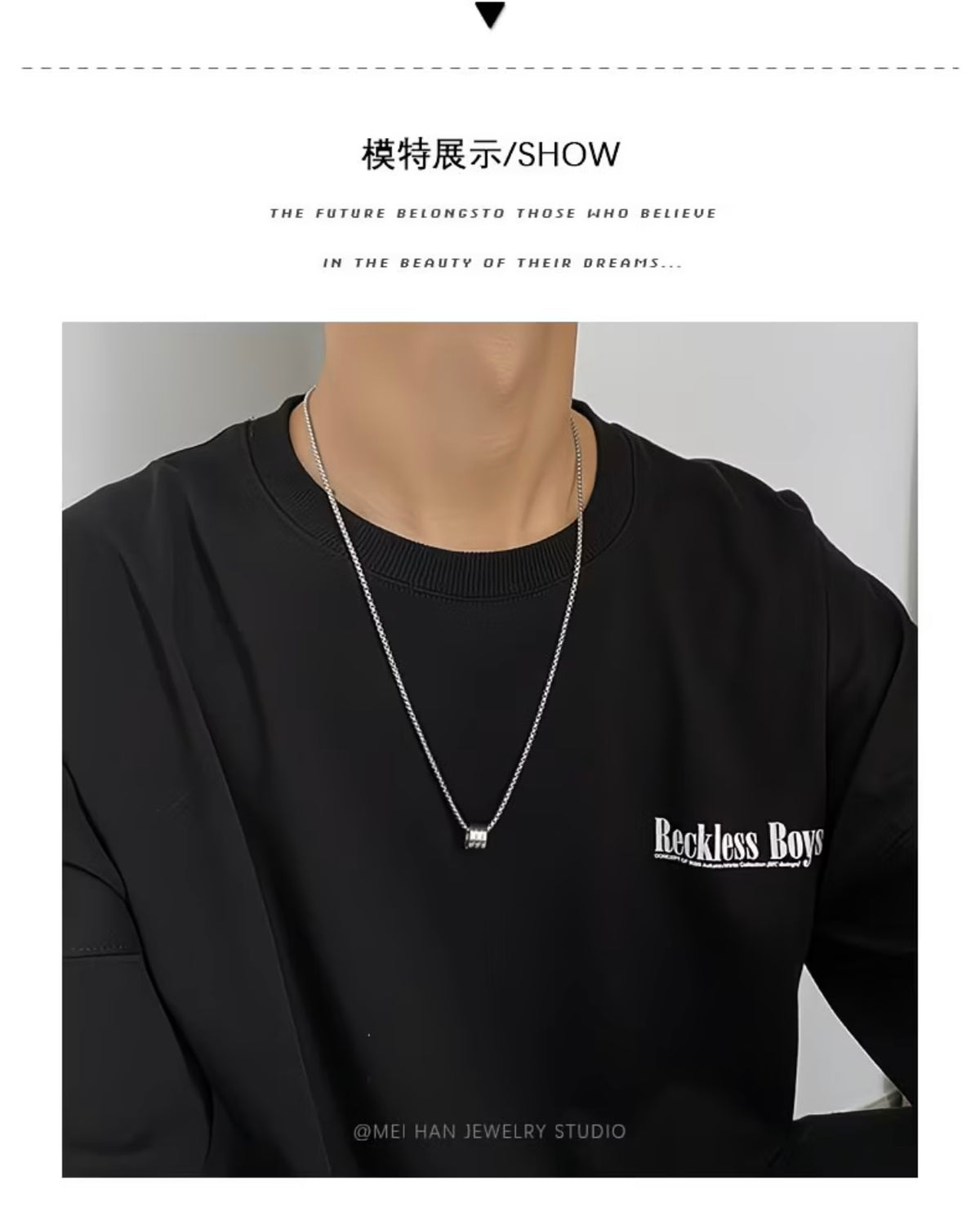 Stainless Steel Hip-Hop Style Men's Necklace