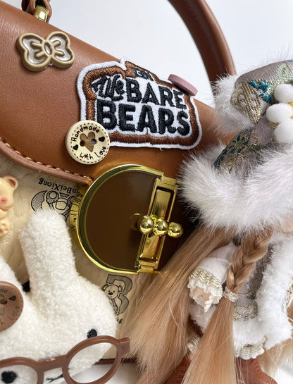 Light Luxury, High-End Cute Plush Doll Handbag for Women, Can Be Worn as Shoulder or Crossbody Small Purse 👝