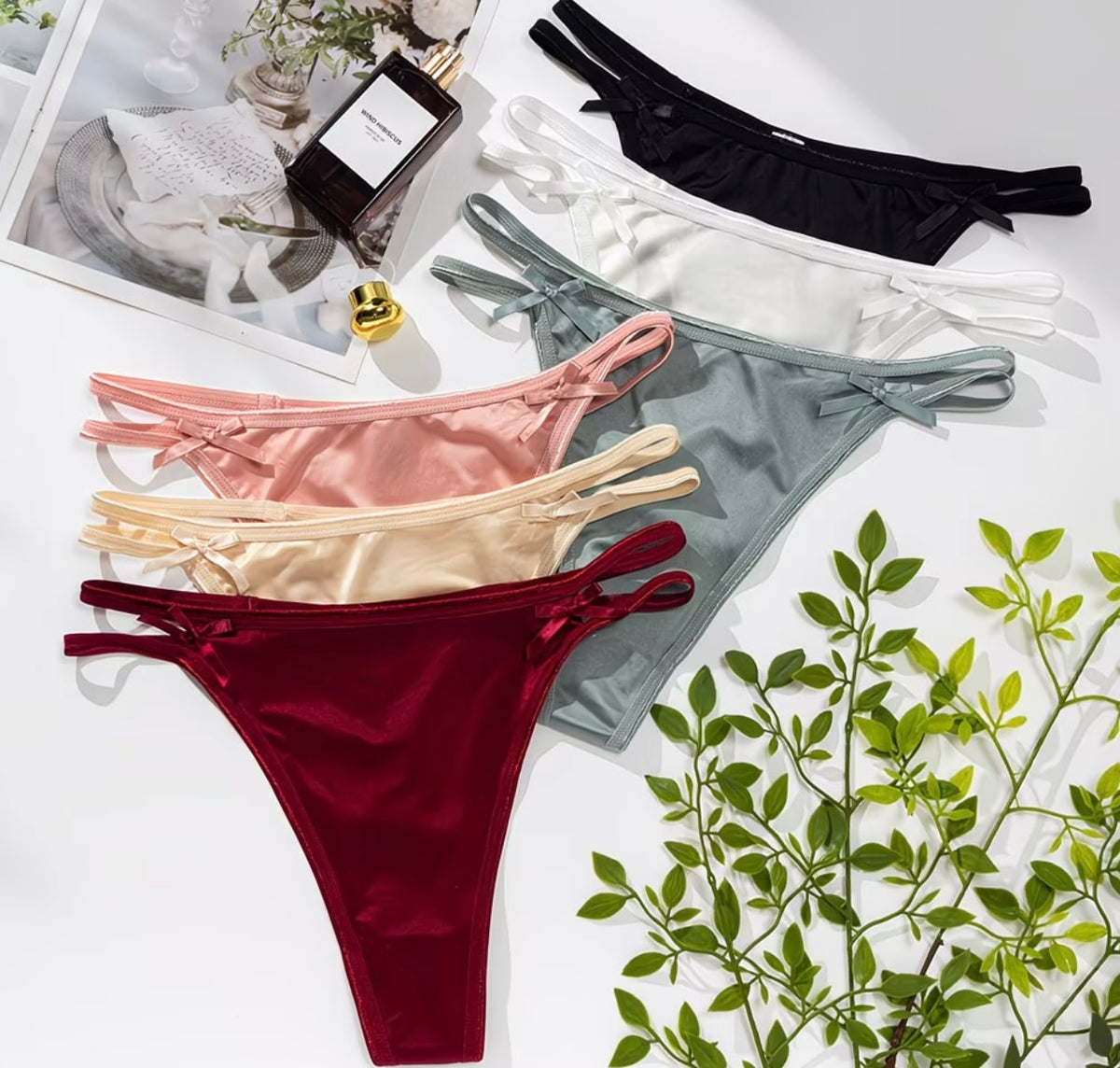 Silky-smooth, comfortable to wear ~ Satin lace sexy low-waist panties for women summer girls' silk-crotch briefs