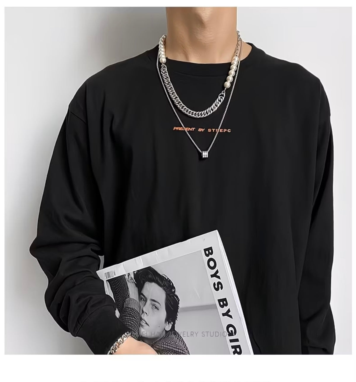 Stainless Steel Hip-Hop Style Men's Necklace