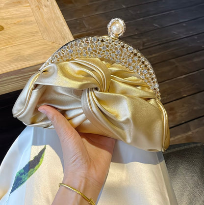 New Style Elegant Party Rhinestone Clutch Bag Vintage Qipao-Inspired Shoulder Purse for Banquets