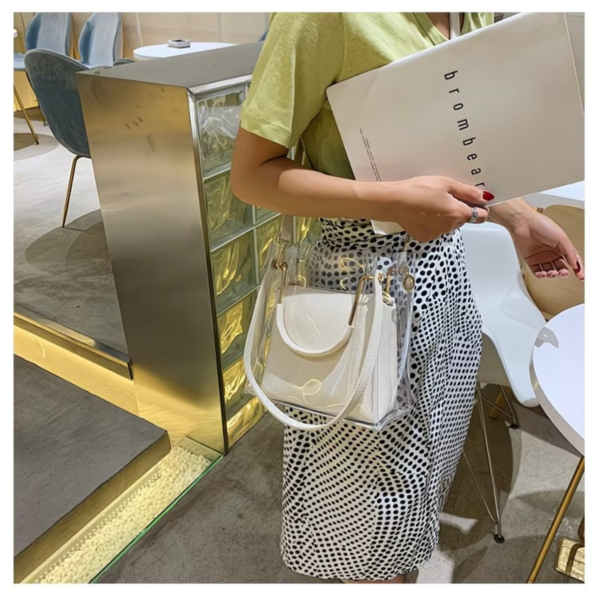 Korean Style Versatile Transparent Jelly Shoulder Bag, Fashionable and Stylish Crossbody Purse