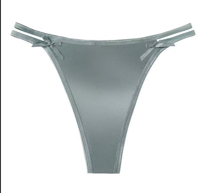 Silky-smooth, comfortable to wear ~ Satin lace sexy low-waist panties for women summer girls' silk-crotch briefs