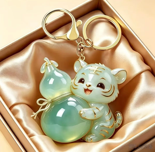 [Cute Tiger Brings Fortune - Auspiciousness keyring ancient style]