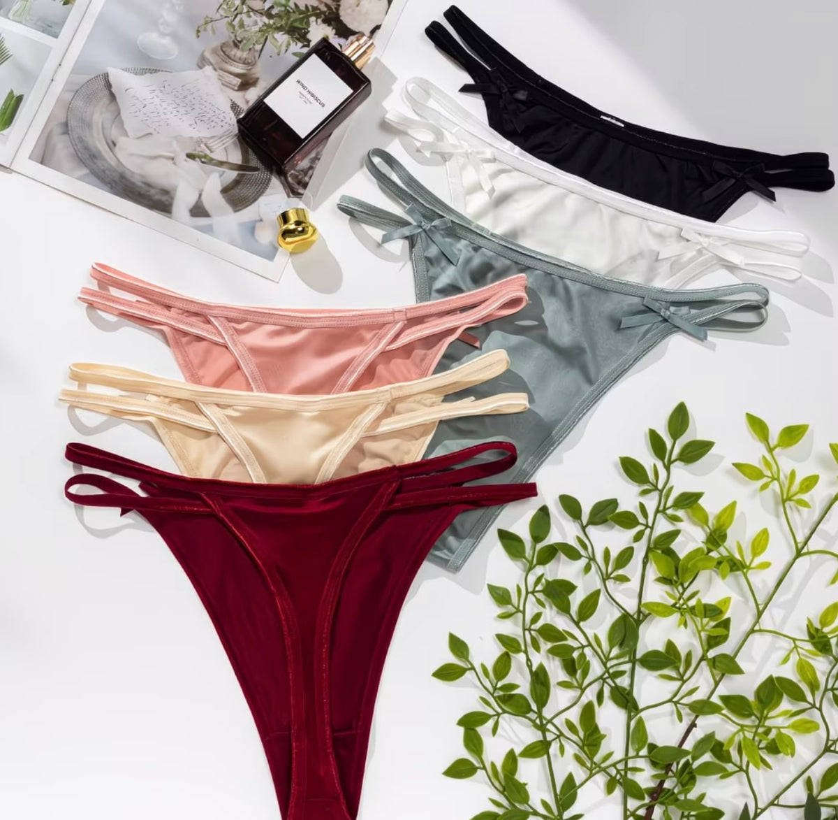 Silky-smooth, comfortable to wear ~ Satin lace sexy low-waist panties for women summer girls' silk-crotch briefs