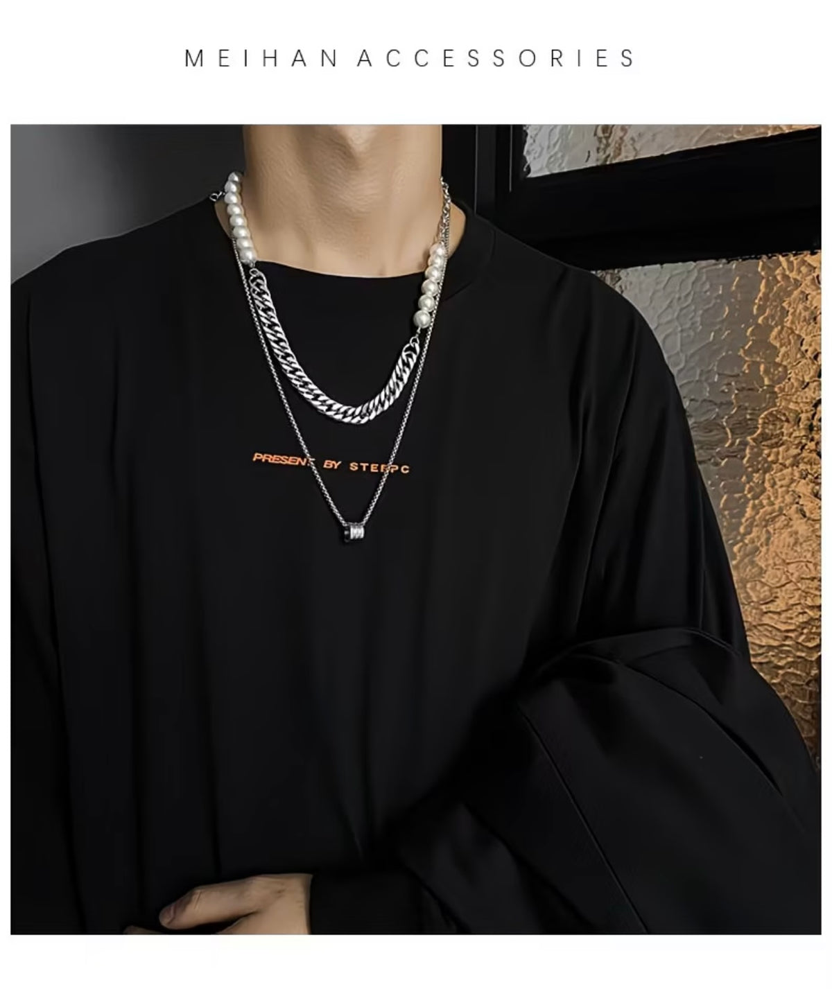 Stainless Steel Hip-Hop Style Men's Necklace