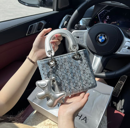 TAMATHA Premium Heavy-Duty Diamond-Paved Rhombus Pattern Diana Bag for Women 💎